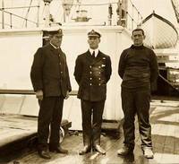 Photo No.8 - _Teddy_ Evans on the left and Tom Crean on the right on return journey from the Antarctic to England in 1912