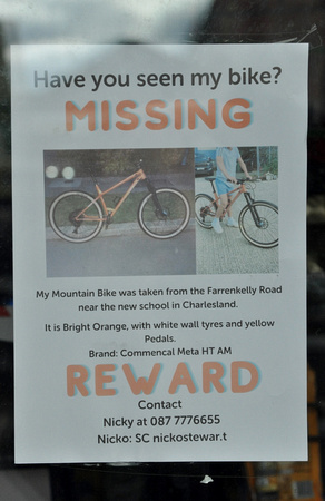 Missing Bike Delgany Mini Mart Window 18MAY21