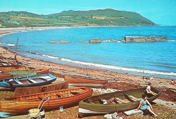 Greystones Harbour 1968 Postcard