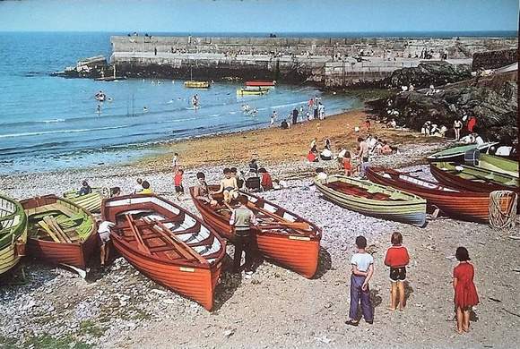 Greystones Harbour Postcard John Hinde 1966