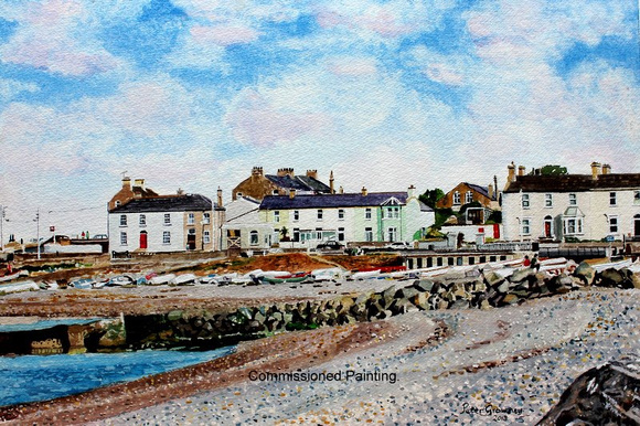Greystones Harbour Painting Peter Growney