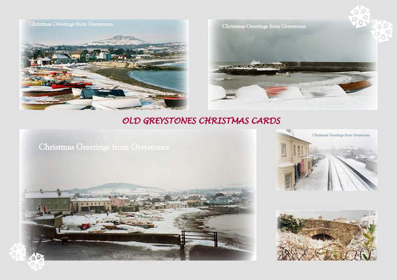 Old harbour Christmas cards with snow border-003
