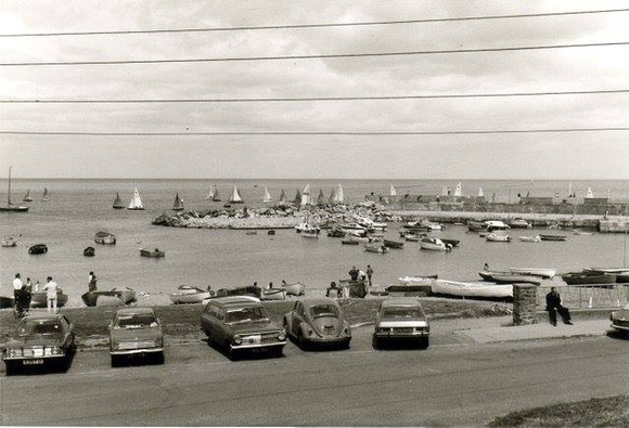 greystones harbour black and white 1970s