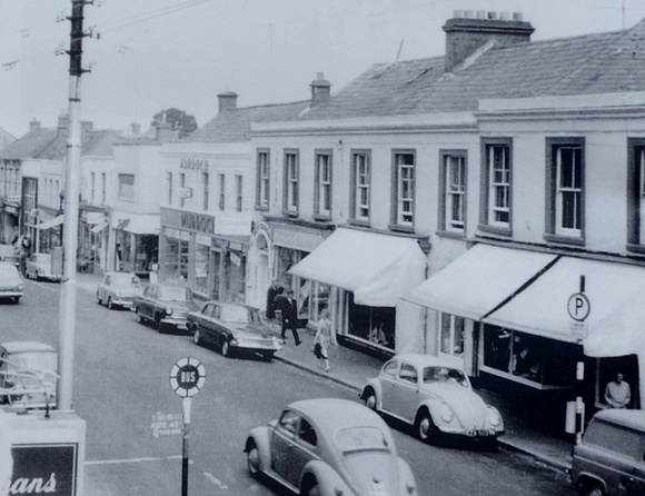 Bray Archives NOV17 Main Street, with Brown's, Morris wallpapers, The Wicklow Hills, Murdocks & Scotty's