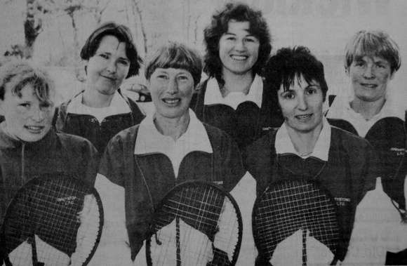 Greystones Ladies Winter League winners Emma Keeshan, rosemary Devereux, Marianne Houston, Lucy O'Connell, Delma Rae & Diana Cahill 1994 Bray People 1