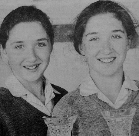 St David's star pupils Nicola & Lorraine O'Brien 1994 Bray People 1