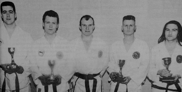 St Killian's Tae Kwon-Do trophy winners Kevin Doyle, Jason O'Connor, Stephen White, Frank Hayes & Christy McCabe 1994 Bray People 1