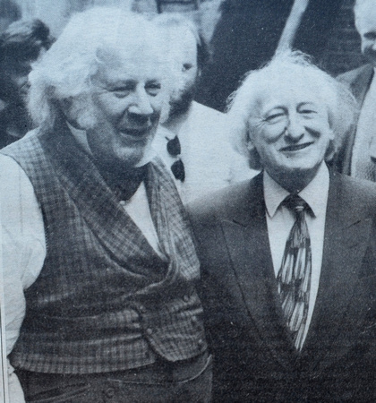 Peter Ustinov & Michael D at Ardmore for The Old Curiosity Shop 1994 Bray People July to December