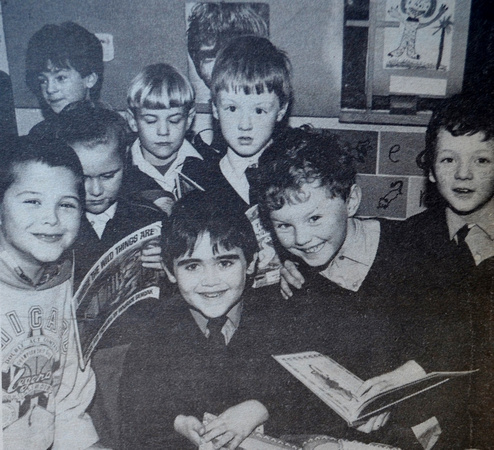 Miracle baby Paul Tighe with his Kilmacanogue National School mates 1994 Bray People July to December