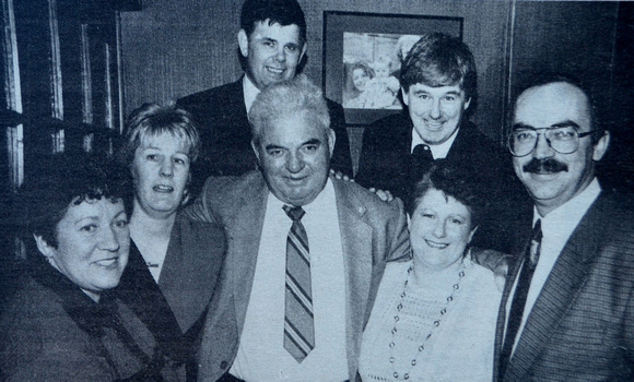 ESB veteran Dessie Keddy's retirement party with Mary & John Kelly, Andrew & Eilish Kenna and John & Nora Kenna 1994 Bray People July To December