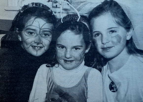 Greystones Library fancy dress queens Sarah Carroll, Tara Campbell & Aoife Corrigan 1994 Bray People July To December