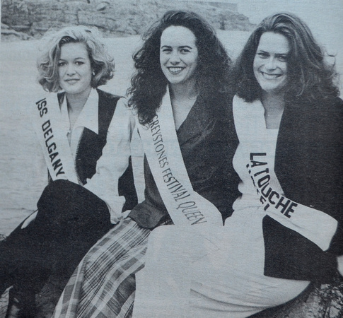 Festival Queen Tara Carey flanked by Rebecca Robertson & Lorna Cockburn 1994 Bray People July To December
