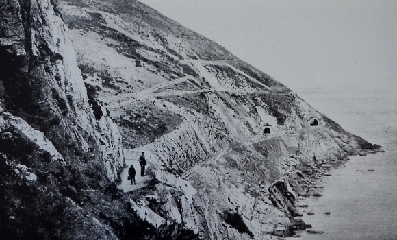 Cliff Walk, with the old Brabazon tunnel on the right. Source Derek Paine
