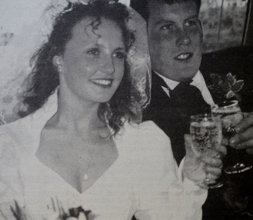 Delgany Park's Karyn Tobin & Grattan Park's Damian Maher get hitched 1995 Bray People