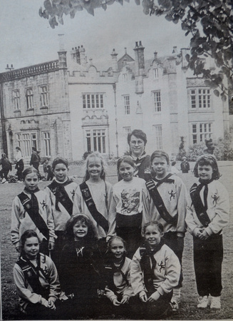 Greystones Brownies Pack at the annual Girl Guides Sports Day at Kilruddery 1995 Bray People