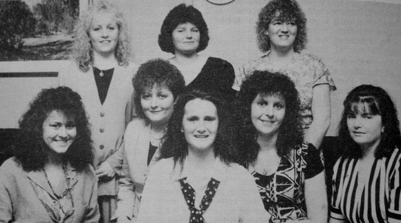 Kilcoole Athletic's 25th with Jenny Lewis, Louise Moran, Sandra McGuinness, Colette Finn, Audrey Savage, Valerie Clarke & Mary Byrne 1995 Bray People
