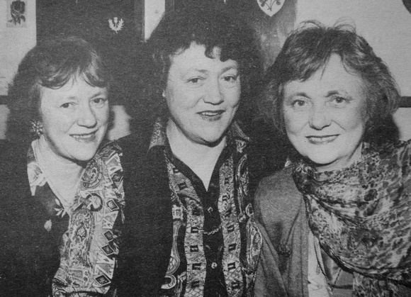Redmond sisters Joan Monaghan, Eileen Brassington & Jean Kelly at Vincent Byrne's birthday bash 1995 Bray People