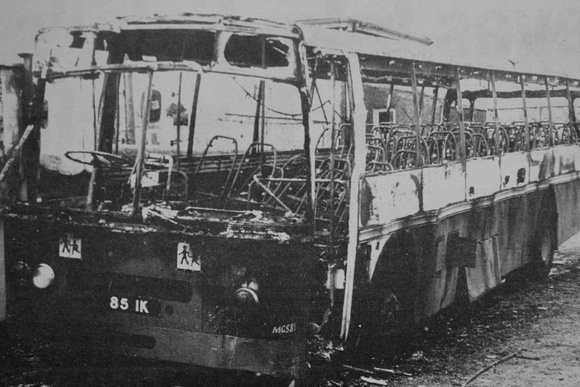 School bus after 2.14am Saturday 'suspicious' fire 1995 Bray People