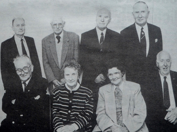 Credit Union's founding members Seán Magee, Denis Kelly, Brendan Nolan, Nan Coyle, John Gunning, Marie Byrne, Denis McGinn & Tom Kilbride 1995
