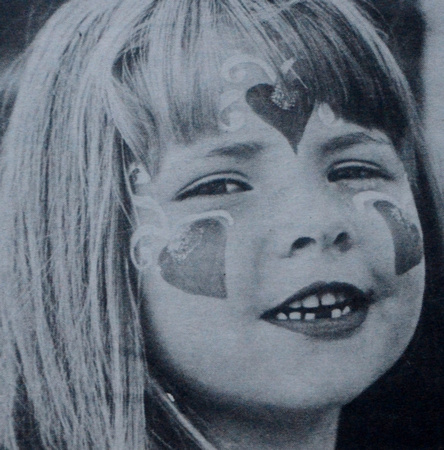 7-year-old Bonnie Stewart lights up the Summer Festival 1995 Bray People July to December