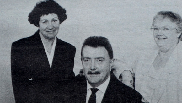 Credit Union's Eilish Kenna, Joe Devine & Margaret Goodfellow 1995 Bray People