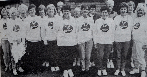 Greystones' Sugarloaf Lioness ladies on their sponsored walk 1995 Bray People