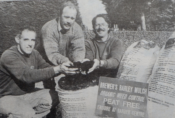 Liam O'Meara, Robert Kunz & John Stephenson about to roll some wonder mulch 1995 Bray People