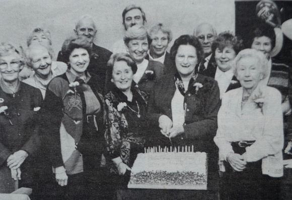 Caro Gillooly & the Greystones Bridge Club gang celebrate their 25th 1995 Bray People