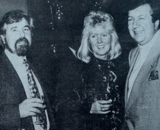 Martin Byrne with Kay & Brendan O'Brien at Windsor Herbert's opening 1995 Bray People