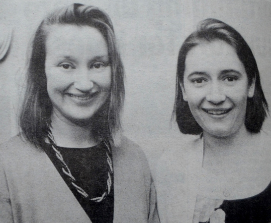 Nora Dunne & Shionagh Morrissey at the tennis club dinner 1995 Bray People