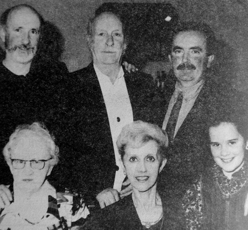 Elizabeth Clear celebrates her 80th with freeloaders Olive, Catherine, Eamon, Jim & Seamus 1997 Bray People