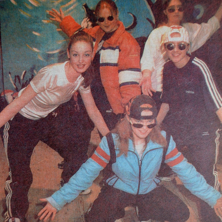 Groovy feckers Lisa Curran, Louise Keogh, Stacey Flynn, Michelle Cleary & Aoife Merriman 1997 Bray People