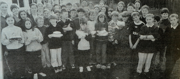 St Patrick's 5th & 6th bake a cake for Daffodil Day 1997 Bray People