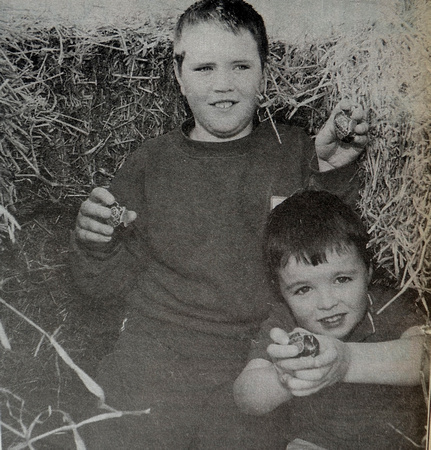 Easter egg hunting with Stephen Donnelly & Sean Hoctor 1997 Bray People