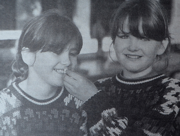 Twins Christina & Stephanie McCauly at the Melody Fair 1997 Bray People
