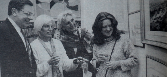 Eileen Broderick, Patricia Foley & Patricia Morrison introduce George Jones to art 1997 Bray People