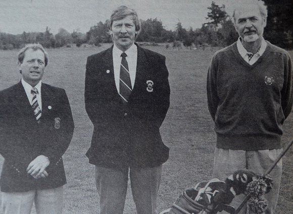Kilcoole Golf Club's Eugene Doyle, Dom Downey & Tom Hudson 1997 Bray People