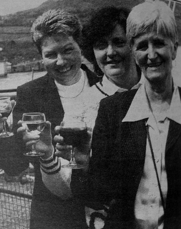 Celebrating three weeks sober, Jackie Clarkin, Roisin Long & anne McCracken 1997 Bray People
