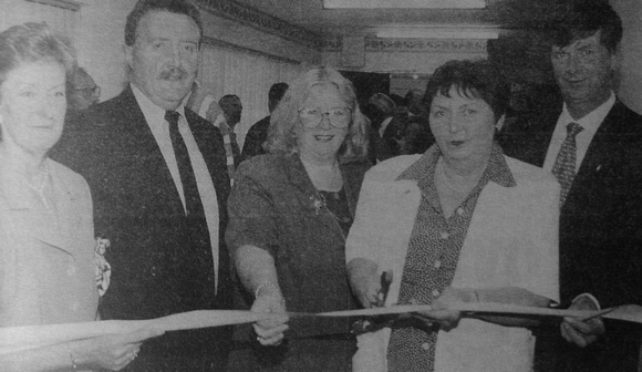Kilcoole Credit Union reopens with Elizabeth Lang, Joe Devine, Clare Horan, Ann Byrne & John Bradshaw 1997 Bray People