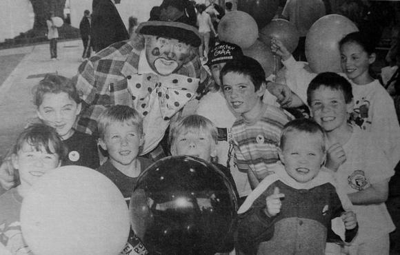 Kilmacanogue kids celebrate Top station opening 1997 Bray People