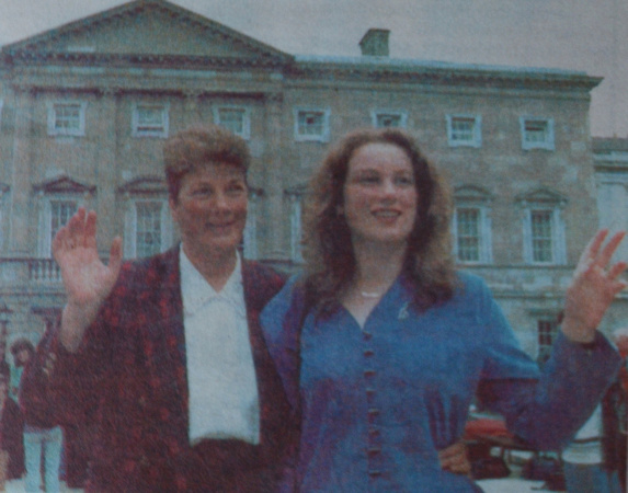 Mildred & Mum rock the Dail 1997 Bray People