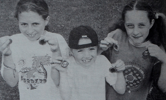 Summer Festival sports queens Jane Lister, Danielle Butler & Sarah Fee 1997 Bray People