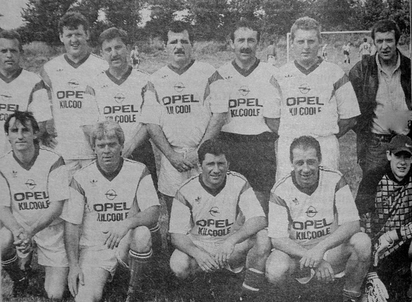 Kilcoole United AFC's '86 team at the new clubhouse opening 1997 Bray People