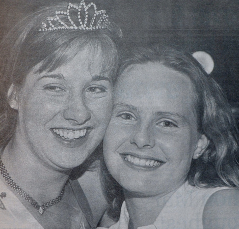 Summer Festival Queen Lisa Muldowney with best friend Sheenagh McCarthy 1997 Bray People