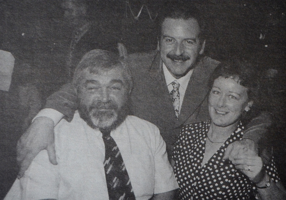 Marty pulls with Greystones couple Marie & Wille Eager 1997 Bray People