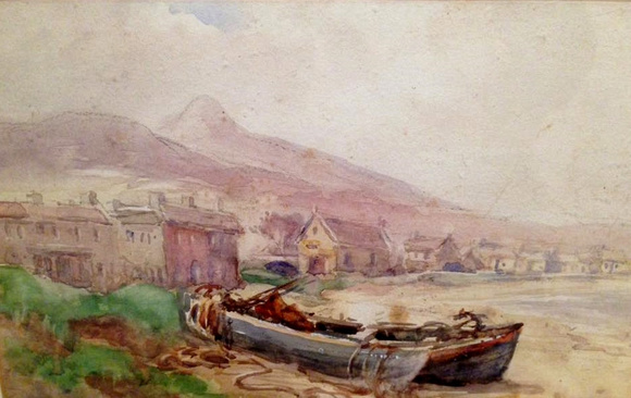 Old Greystones harbour by Constance Rochfort c1900 Source Enniskerry Antiques