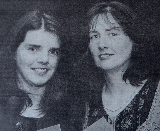 Jackie Duffy & Paula McGuinness at the Irish Heart Foundation reception in the La Touche 1998 Bray People