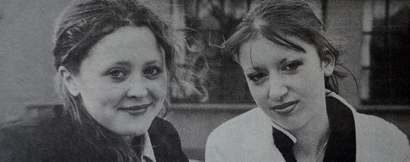 Newcastle girls Sarsh Mackey & Kellie-Ann Hayden 1998 Bray People