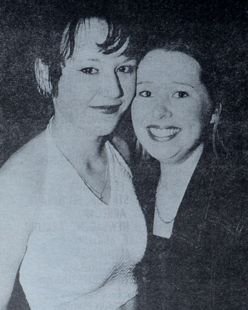 Grainne Kelly & Claire Quigley groovin' at Club Life Student Disco 1998 Bray People