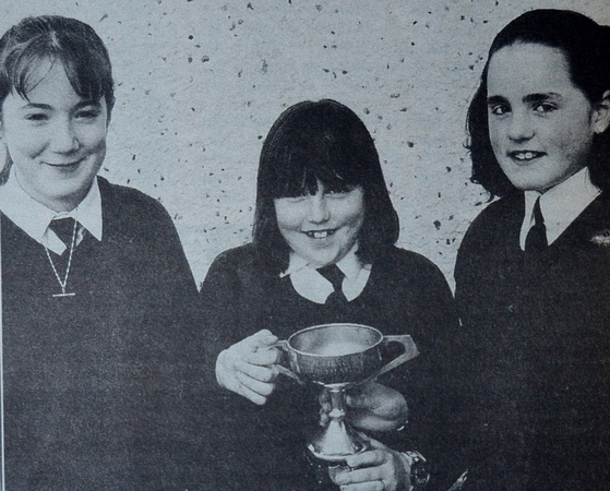 Prizewinners at the Kilcoole Feis - Danielle McKay, Anne Marie Molloy & Eimear O'Connor 1998 Bray People